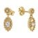 trendor 68146 Women's Dangle Earrings 333 Gold with Cubic Zirconia Image 1