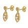 trendor 68146 Women's Dangle Earrings 333 Gold with Cubic Zirconia Image 2