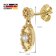 trendor 68146 Women's Dangle Earrings 333 Gold with Cubic Zirconia Image 5