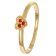 trendor 41539 Women's Ring 333/8K Gold Heart With Red Cubic Zirconia Image 1