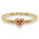trendor 41539 Women's Ring 333/8K Gold Heart With Red Cubic Zirconia Image 2