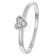 trendor 41540 Women's Ring White Gold 333/8K Heart With Cubic Zirconia Image 1