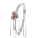 trendor 41541 Women's Ring White Gold 333/8K Heart with Red Cubic Zirconia Image 4