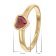 trendor 41559 Women's Ring 333/8K Gold With Red Cubic Zirconia Heart Image 4
