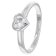 trendor 41560 Ladies' Ring White Gold 333/8K With Cubic Zirconia Heart Image 1