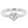 trendor 41560 Ladies' Ring White Gold 333/8K With Cubic Zirconia Heart Image 2