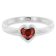 trendor 41561 Women's Ring 333/8K White Gold With Red Cubic Zirconia Heart Image 2