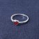 trendor 41561 Women's Ring 333/8K White Gold With Red Cubic Zirconia Heart Image 3