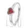 trendor 41561 Women's Ring 333/8K White Gold With Red Cubic Zirconia Heart Image 5