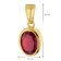trendor 68402 Granat-Anhänger Gold 333/8K mit vergoldeter Silberkette 6
