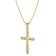 trendor 68428 Kreuz-Anhänger 333 Gold Zweifarbig mit goldplattierter Kette 1
