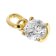 trendor 68516 Gold Pendant Cubic Zirconia Gold 333 On Gold-Plated Silver Chain 3