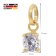 trendor 68516 Gold Pendant Cubic Zirconia Gold 333 On Gold-Plated Silver Chain 7