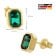 trendor 68591 Women's Stud Earrings Gold Plated 925 Silver synth. Tourmaline 6