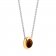 Ti Sento 3928TB Silver Ladies' Necklace with Brown Stone Image 3