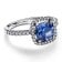 Pandora 193550C01 Damenring Silber Funkelndes Quadrat Blau Heiligenschein 2