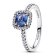 Pandora 193555C01 Damen-Ring Silber Funkelndes Quadrat Blau 1