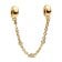 Pandora 763515C01-05 Sicherheitskette Dreifacher Klarer Stein Goldfarben 1