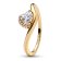 Pandora 163660C01 Damen-Ring Welliges Herz Goldfarben 1