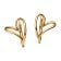 Pandora 263807C00 Women's Hoop Earrings Heart Gold Tone 2