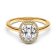 Pandora 163802C01 Ladies' Ring Oval Sparkling Halo Gold Tone 2
