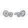 Pandora 293774C01 Women's Stud Earrings Silver Embracing Halo 1