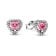 Pandora 298427C02 Damen-Ohrringe Erhabenes Herz Pink 1