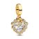 Pandora 763765C01 Doppelter Charm-Anhänger Funkelndes Herz Goldfarben 1