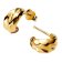 Pandora 263873C00 Ladies' Hoop Earrings Rippled Gold Tone 1