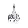 Pandora 793858C01 Mini Dangle Charm Silver Turquoise Elephant 2