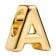 Pandora 763947C00 Mini-Charm Buchstabe A Goldfarben 1