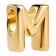 Pandora 763959C00 Mini-Charm Buchstabe M Goldfarben 1