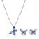 Pandora 21126 Damen-Geschenkset Kette und Ohrstecker Schmetterling Blau 1