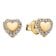Pandora 264363C01 Damen-Ohrringe Ohrstecker Halo Herz Goldfarben 1