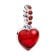 Pandora 21528 Damen-Kette Silber Geschenkset Rotes Muranoglas Herz 2