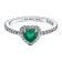 Pandora 198421C07 Silber-Ring für Damen Erhabenes Herz Royales Grün 2