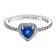 Pandora 198421C09 Silber Damenring Erhabenes Herz Prinzessinnenblau 2