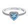 Pandora 198421C10 Women's Silver Ring Elevated Heart Light Blue 2