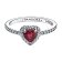 Pandora 198421C13 Damen-Ring 925 Silber Erhabenes Herz Fuchsiarosa 2