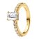 Pandora 164506C01 Damenring Rechteckiger Funkelnder Heiligenschein Goldfarben 1
