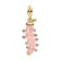 Pandora 764489C01 Dangle Charm Pink Caterpillar Gold Tone 1
