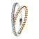 Pandora 164827C01 Ladies´ Two-Tone Ring Crossover Beads & Pavé 1
