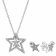 Pandora 51737 Schmuck-Set für Damen Collier und Ohrringe Asymmetrische Sterne Bild 1