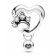 Pandora 798873C01 Silver Bead Charm Heart with Dog's Paw Print Image 2