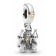 Pandora 799337C00 Silber Charm-Anhänger Zweifarbiges Schloss Bild 1