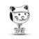Pandora 792255C01 Silber Charm Haustier Katze mit Schleife Bild 1
