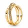 Pandora 169057C01 Ladies' Ring Crossover Pavé Triple Band Gold Tone Image 1