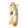 Pandora 169057C01 Ladies' Ring Crossover Pavé Triple Band Gold Tone Image 3