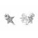 Pandora 290012C01 Ladies' Stud Earrings Asymmetric Stars Silver Image 1