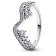 Pandora 192543C01 Women's Silver Ring Sparkling Asymmetric Wave Image 1
